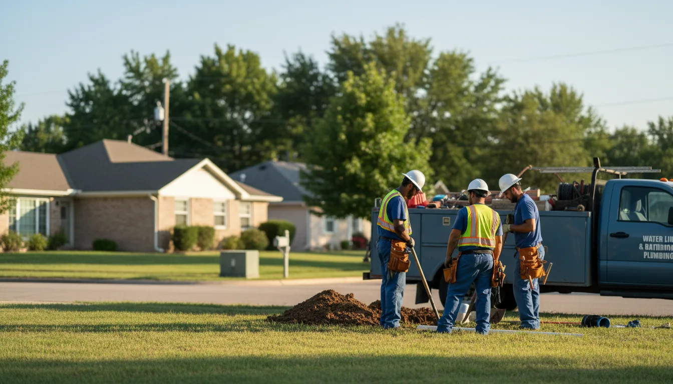 Residential water line and bathroom plumbing service in Corrigan, TX